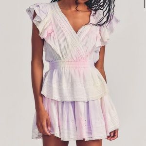 Loveshackfancy Gwen mini dress Tie Dye